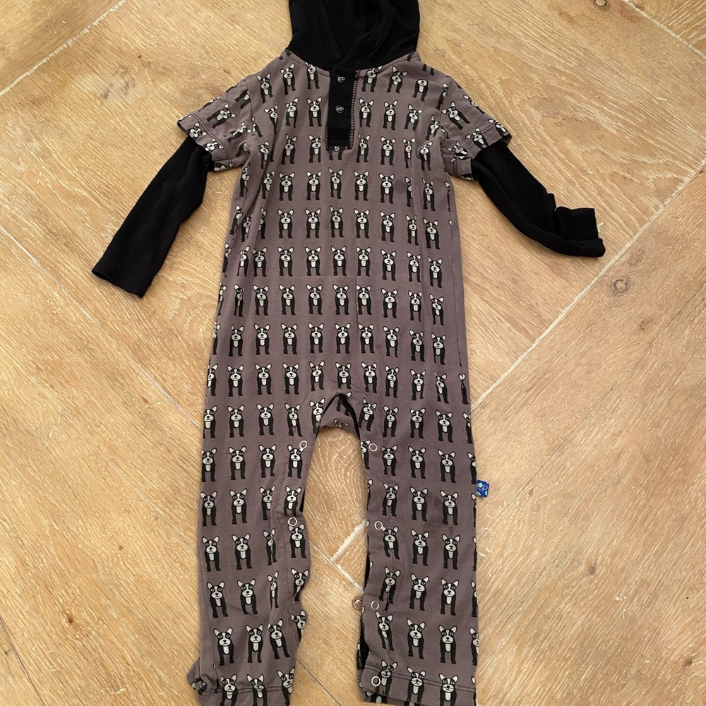 Boston Terrier Kickee Pant Hooded Outfit